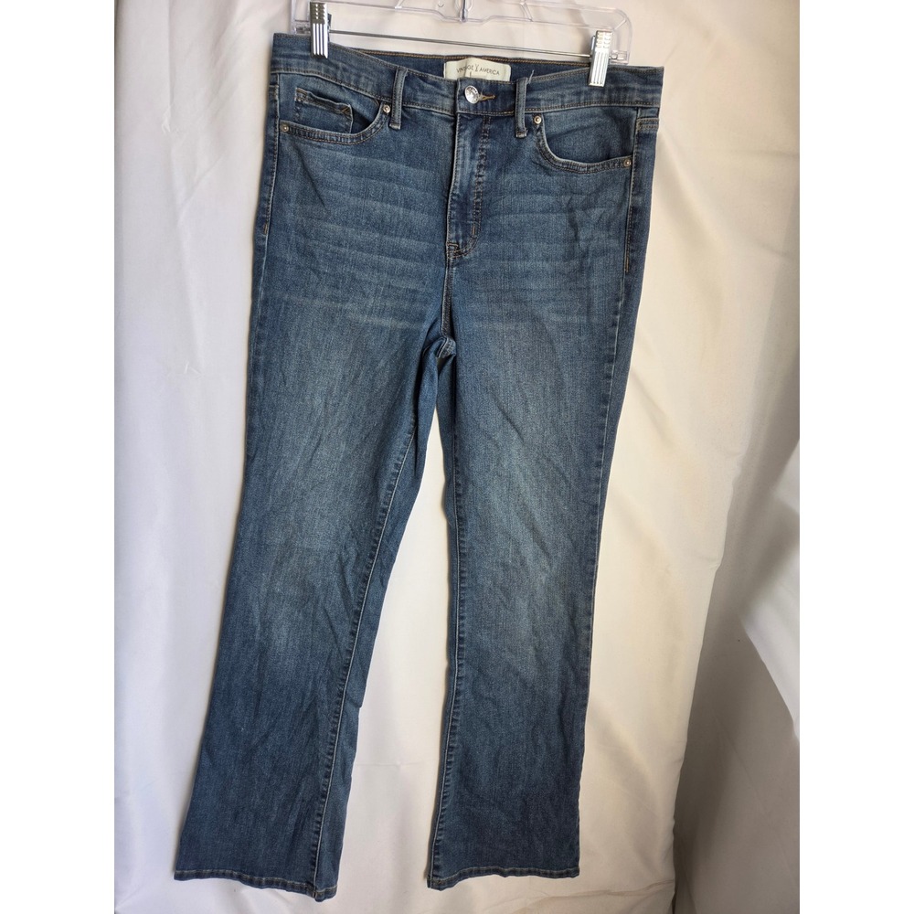 Vintage America Jeans Womens  Blue Medium Regular High Rise Flare